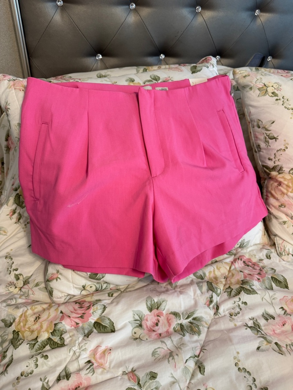a new day Bright Pink High-Rise Tailored Shorts